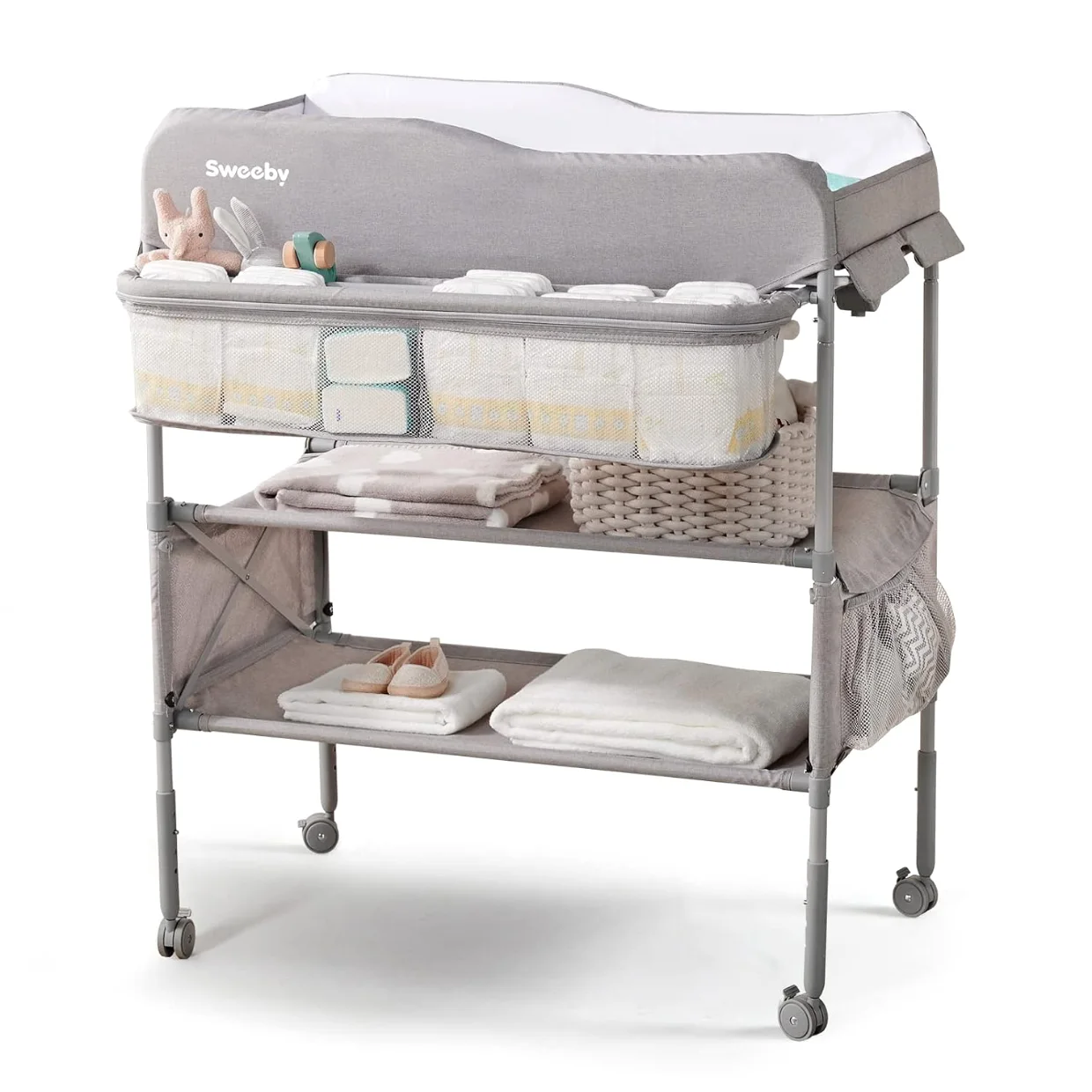 Sweeby Folding Changing Table in Gray