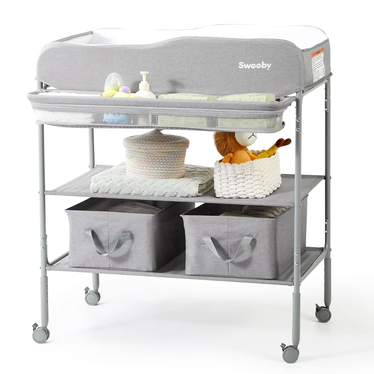 Sweeby Folding Changing Table in Light Gray (classic)